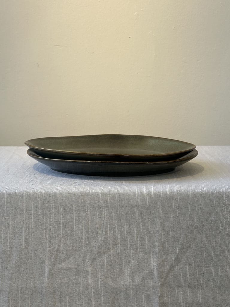 צלחת אובלית S – גוון ירוק