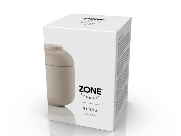 ⁦צנצנת עם מכסה לצמר גפן Sensu - חול Zone Denmark⁩ – תמונה ⁦4⁩