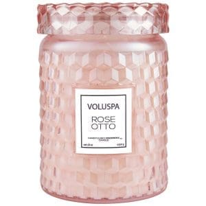נר ריחני בצנצנת זכוכית‏ 510 גרם - Rose Otto VOLUSPA