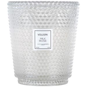 נר ריחני במיכל זכוכית ענק 3.5 קילו - Milk Rose VOLUSPA