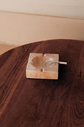 מאפרה Gino שיש טרוורטין – תמונה 2