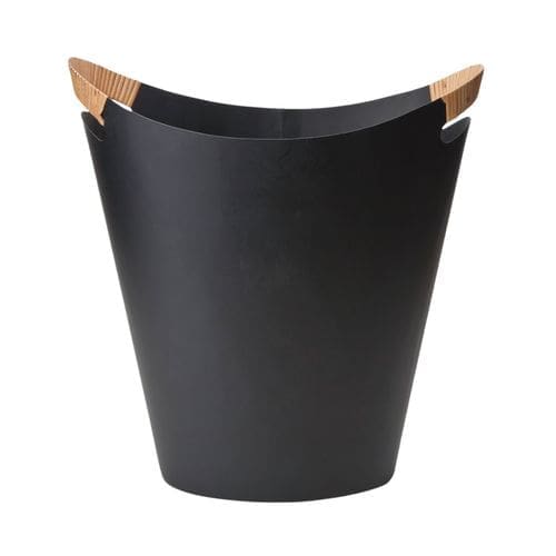 סל מתכת לנייר - שחור/במבוק Orskov Copenhagen