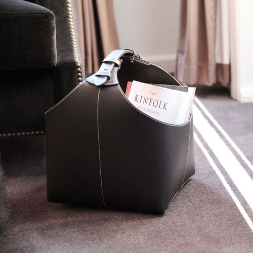 מעמד למגזינים מעור ממוחזר - כחול Orskov Copenhagen – תמונה 2