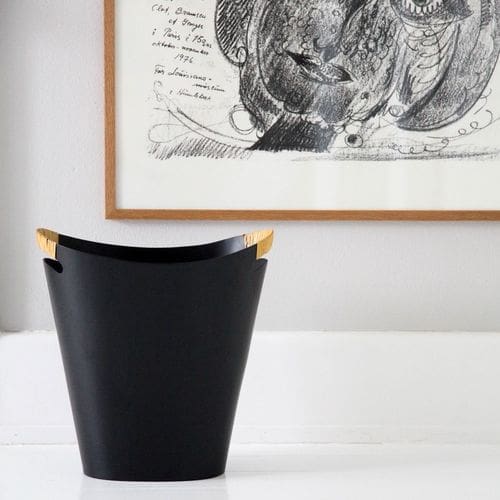 סל מתכת לנייר - שחור/במבוק Orskov Copenhagen – תמונה 2