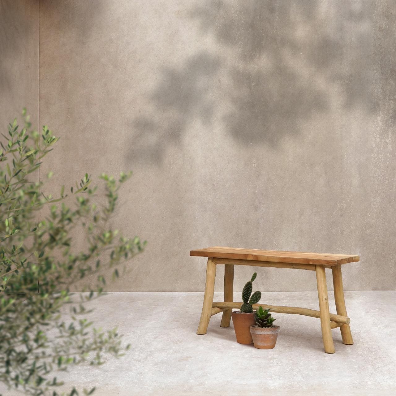 ספסל עץ טיק Noki M