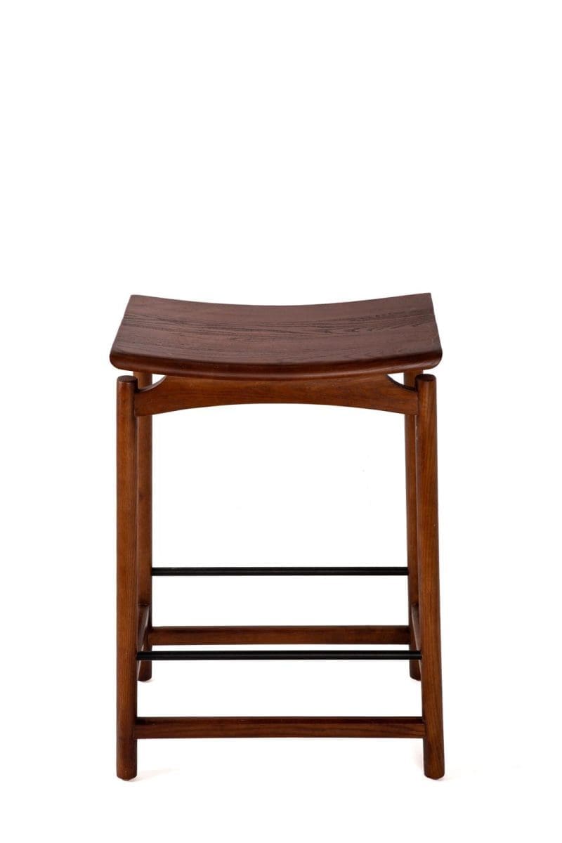 כסא בר Japandi אגוז – תמונה 2